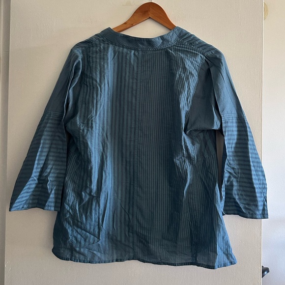 NWT Soft Surroundings Dark Teal Blue 2-Piece Boho Commelina Blouse size Small - Picture 3 of 6